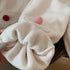 Add velvet autumn and winter baby flower fur ball casual pants